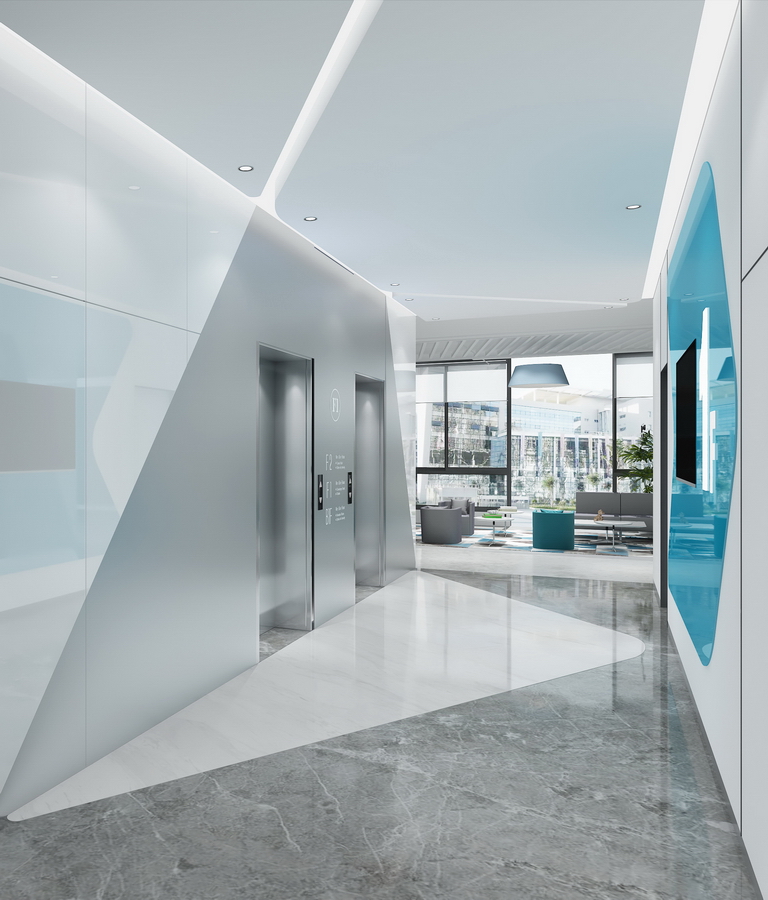 明源雲辦(bàn)公(gōng)樓設(shè)計(ji)裝(zhuang)修 電(dian)梯間 -pc